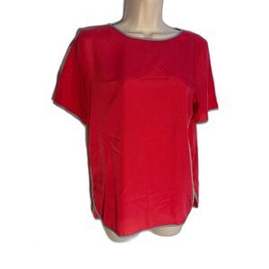 Women's H by Bordeaux Red Square Body Shirt L